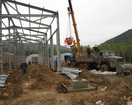Строительство производственных зданий базы геологоразведки Красноярский край